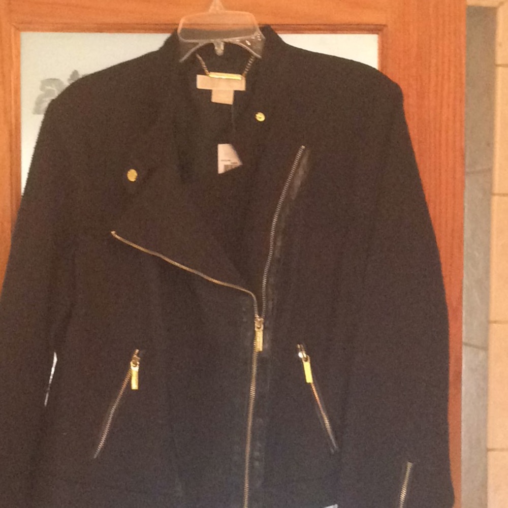 Michael Kors asymmetrical motorcycle jacket! NWT